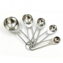 5ks kovové lyžicové odmerky