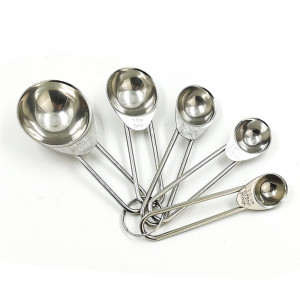 5ks kovové lyžicové odmerky