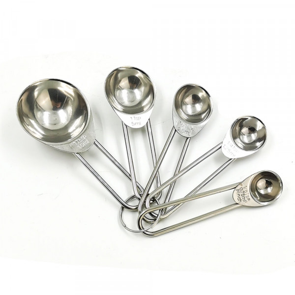 5ks kovové lyžicové odmerky