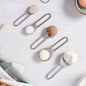 5ks kovové lyžicové odmerky