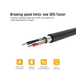 1m VOXLINK USB/microUSB kábel čierny