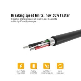 1m VOXLINK USB/microUSB kábel čierny