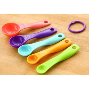 5ks farebné plastové odmerky 1-15g