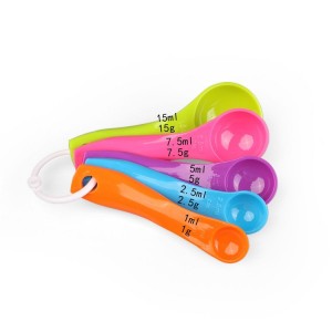 5ks farebné plastové odmerky 1-15g