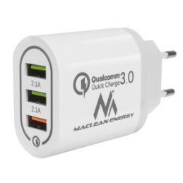 Maclean Energy nabíjačka QC 3.0  MCE479 B - biela Qualcomm Quick Charge 3,6-6V / 3A, 6-9V / 2A, 9-12V / 1,5A